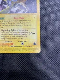Raikou Rare Non-Holo Pokemon Card Skyridge 28/144 Vintage WOTC Moderate Play - Image 5