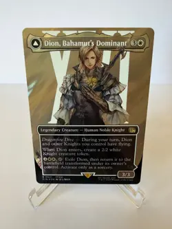 Dion, Bahamut's Dominant (Surge Foil, Borderless, FIN 521) - MTG Final Fantasy - Image 1