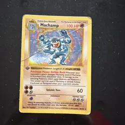 Pokemon TCG Machamp Holo Rare 1st Edition - Image 1