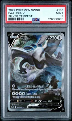2022 Pokemon Sword & Shield Silver Tempest Fa/Lugia V Silver Tempest PSA 9 - Image 1