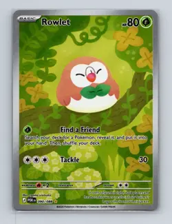 Rowlet 090 Pokemon 2026 Perfect Order Illustration Rare Card NM+ (a) - Image 1