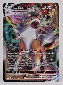 Lycanroc VMAX 092/203 SWSH07: Evolving Skies Holo Pokemon TCG Near Mint - Image 1