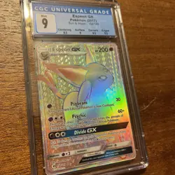 Espeon GX 152/149 Pokemon Sun & Moon Rainbow Rare Holo CGC 9 Mint - Image 2