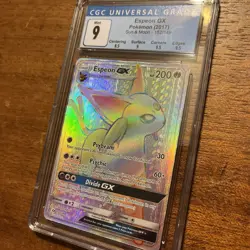 Espeon GX 152/149 Pokemon Sun & Moon Rainbow Rare Holo CGC 9 Mint - Image 3
