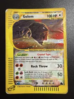 Pokemon Golem Crystal 148/144 Holo Skyridge Inglese Wotc Arita - Image 1