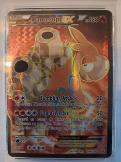 Pokemon Camerupt EX 146 Full Art 2015 XY Primal Clash Ultra Rare Graded PSA 4 - Image 2