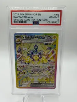 Pokemon Stellar Crown PSA 10 GEM MINT Galvantula ex 168/142 SIR - Image 1
