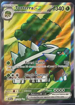 NM Pokemon Temporal Forces Torterra EX Ultra Rare Full Art 185 #185/162 - Image 1