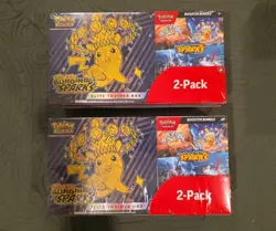 Pokemon S&V Surging Sparks ETB + Booster Bundle Costco 2-pack - Original CASE! - Image 1