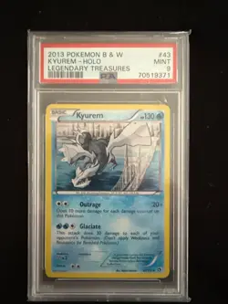 2013 Pokemon Black & White Legendary Treasures Kyurem Holo #43 PSA 9 *Pop 34* - Image 1