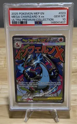 2025 Pokemon Mega Charizard X ex 023 Ultra Premium Collection Promo PSA 10 Gem - Image 1
