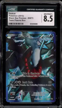 Pokemon Darkrai Team Plasma Bx. Full Art Promo BW73 CGC 8.5 - Image 1