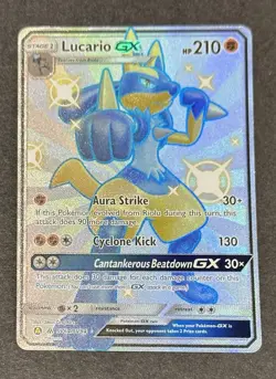 Pokemon Lucario GX - Full Art Holo - SV64/SV94 - Hidden Fates Shiny Vault - NM - Image 1
