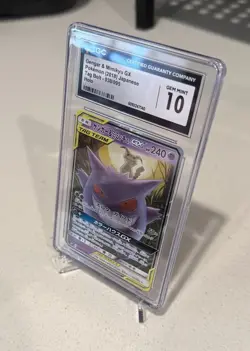 CGC GEM MINT 10 Gengar & Mimikyu GX 038/095 Pokemon Tag Bolt 2018 Japanese Holo - Image 2