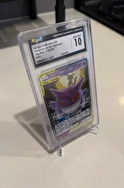 CGC GEM MINT 10 Gengar & Mimikyu GX 038/095 Pokemon Tag Bolt 2018 Japanese Holo - Image 3
