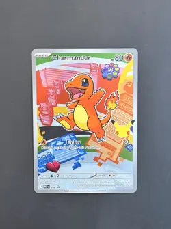 Pokemon 30th Anniversary- Charmander Promo Full Art 038 Series 1 First Partner - Image 1