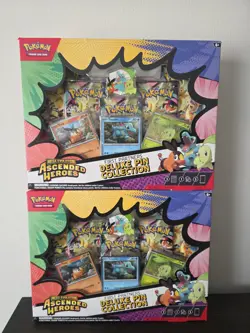 Pokemon TCG Ascended Hero Pin Collection Lot Of 2 Factory Sealed. - Image 1