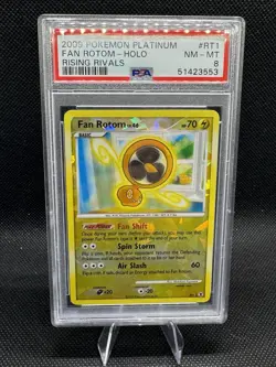 2009 POKEMON PLATINUM RISING RIVALS #RT1 FAN ROTOM-HOLO PSA 8 - Image 1