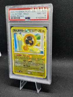 2009 POKEMON PLATINUM RISING RIVALS #RT1 FAN ROTOM-HOLO PSA 8 - Image 2