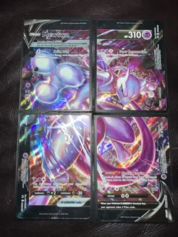 Pokemon Mewtwo v Union PROMO Full Set SWSH159, SWSH160, SWSH161, SWSH162 NM - Image 1