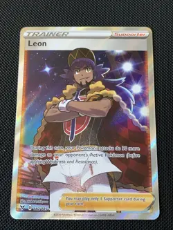 Leon 182/185 Vivid Voltage Holo Rare Full Art Trainer Pokemon Card SWSH PTCG NM - Image 2
