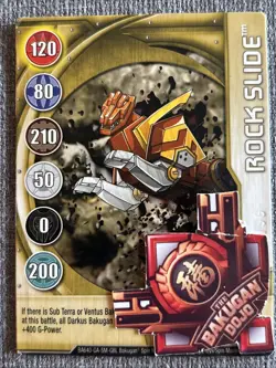 Bakugan New Vestroia Rock Slide Gold Gate Card Serial 91009WSG 10/48q Grakas - Image 2