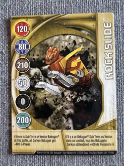 Bakugan New Vestroia Rock Slide Gold Gate Card Serial 91009WSG 10/48q Grakas - Image 3