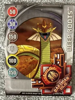 Bakugan New Vestroia Deep Roots 🥈 Silver Gate Card Serial 1/48q Subterra - Image 1