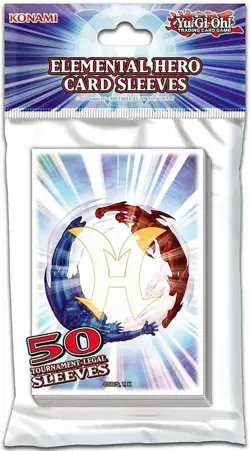 Yu-Gi-Oh! Elemental Hero Card Sleeves (50-Pack) - Konami Clear - Image 1