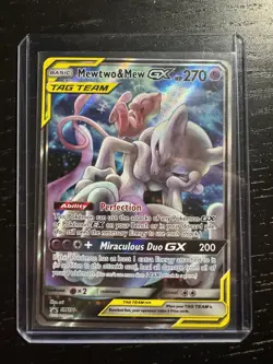 Pokemon Mewtwo & Mew GX SM191 TAG TEAM Promo Holo Card English - Image 1
