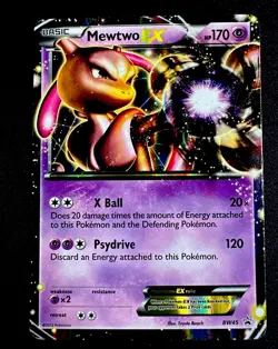 Mewtwo EX BW45 MP Black & White Black Star Promo Pokemon TCG Moderate Play - Image 1
