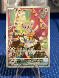 Pokemon Card Minccino 182/162 Temporal Forces Illustration Rare NM - Image 1