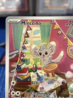 Pokemon Card Minccino 182/162 Temporal Forces Illustration Rare NM - Image 2