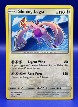 2017 Pokemon Shining Lugia Holo Black Star S&M Promo SM82 Shining Legends MP - Image 1