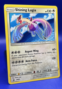 2017 Pokemon Shining Lugia Holo Black Star S&M Promo SM82 Shining Legends MP - Image 2