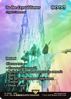Cryptic Command To the Crystal Tower FOIL BORDERLESS 0029 Final Fantasy FCA MTG - Image 1