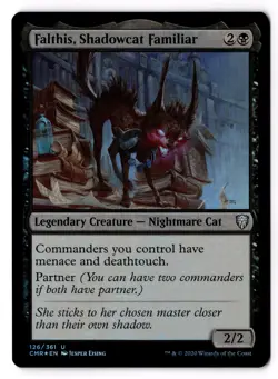 Falthis, Shadowcat Familiar 126 Commander Legends Foil NM - Image 1