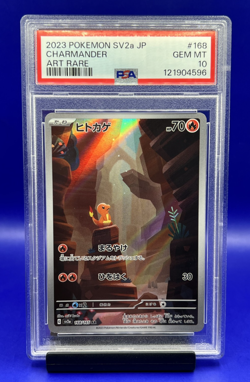 2023 Pokemon Charmander 168/165 Sv2a Japanese Art Rare PSA 10 Gem Mint - Image 1