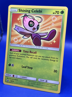 2017 Pokemon Shining Celebi SM79 Sun and Moon Black Star Promo Holo LP- - Image 3