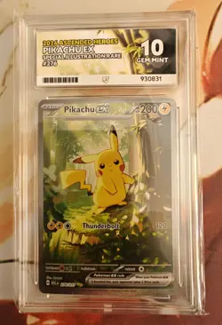 Pokemon Pikachu EX 276/217 SIR Ascended Heroes ACE 10 Gem Mint Perfect Subgrades - Image 1