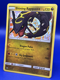 2017 Pokemon Shining Rayquaza 56/73 Shining Legends Sun & Moon Ultra Rare HP DMG - Image 2