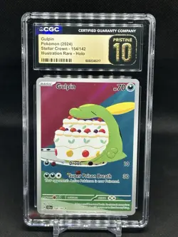 Pokemon Gulpin Stellar Crown Illustration Rare HOLO #154/142 CGC 10 Pristine - Image 1