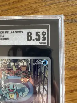 2024 POKEMON SCR EN-STELLAR CROWN ILLUSTRATION RARE #148 SQUIRTLE SGC 8.5 - Image 4