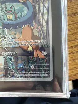 2024 POKEMON SCR EN-STELLAR CROWN ILLUSTRATION RARE #148 SQUIRTLE SGC 8.5 - Image 5