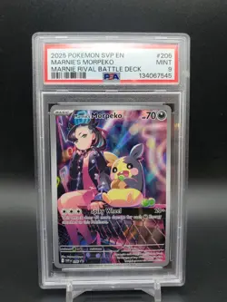 2025 Marnie’s Morpeko SVP 206 Rival Battle Deck PSA 9 Pokemon TCG - Image 1