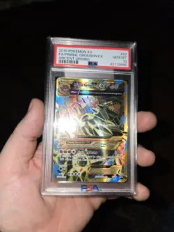 Pokemon 2015 XY Ancient Origins 97/98 Full Art Primal Groudon EX PSA 10 Gem Mint - Image 3