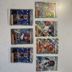 Pokemon Mixed Sets Full art Trainer Bundle Ascended Hero’s white flare x7 cards - Image 1