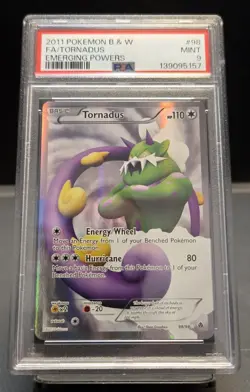2011 Pokemon BW Emerging Powers Tornadus Full Art #98 PSA 9 MINT - Image 1