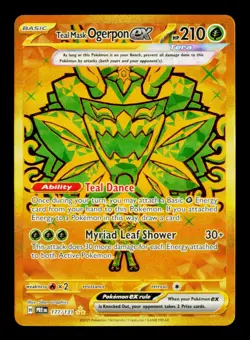 Pokemon TCG Teal Mask Ogerpon EX 177/131 Hyper Rare Holo - Image 1