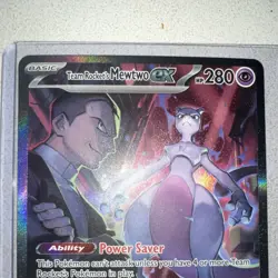 Pokemon Team Rocket's Mewtwo ex Special Illustration Rare Holo 231/182 280 HP - Image 3